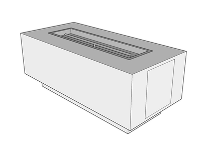 Catalina Gas Fire Pit Kit - Ready-to-Finish - 60" x 36" x 24" by The Outdoor Plus