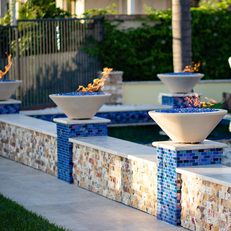 Cazo Concrete Fire Bowl by The Outdoor Plus - Free Cover Included