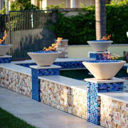Cazo Concrete Fire Bowl by The Outdoor Plus - Free Cover Included