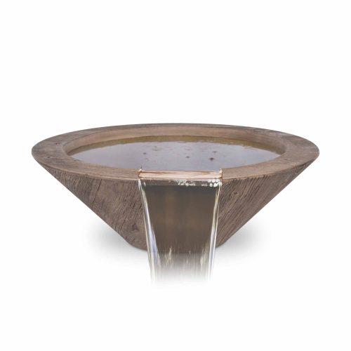 Cazo Wood Grain Concrete Water Bowl by The Outdoor Plus - Free Cover Included