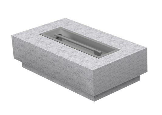 Coronado Gas Fire Pit Kit - Ready-to-Finish - 108" x 28" x 15" by The Outdoor Plus