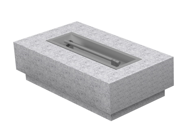 Coronado Gas Fire Pit Kit - Ready-to-Finish - 84" x 28" x 15" by The Outdoor Plus