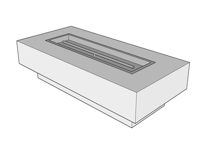 Coronado Gas Fire Pit Kit - Ready-to-Finish - 120" x 36" x 15" by The Outdoor Plus