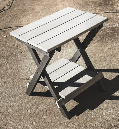 Deluxe Folding End Table W/Shelf