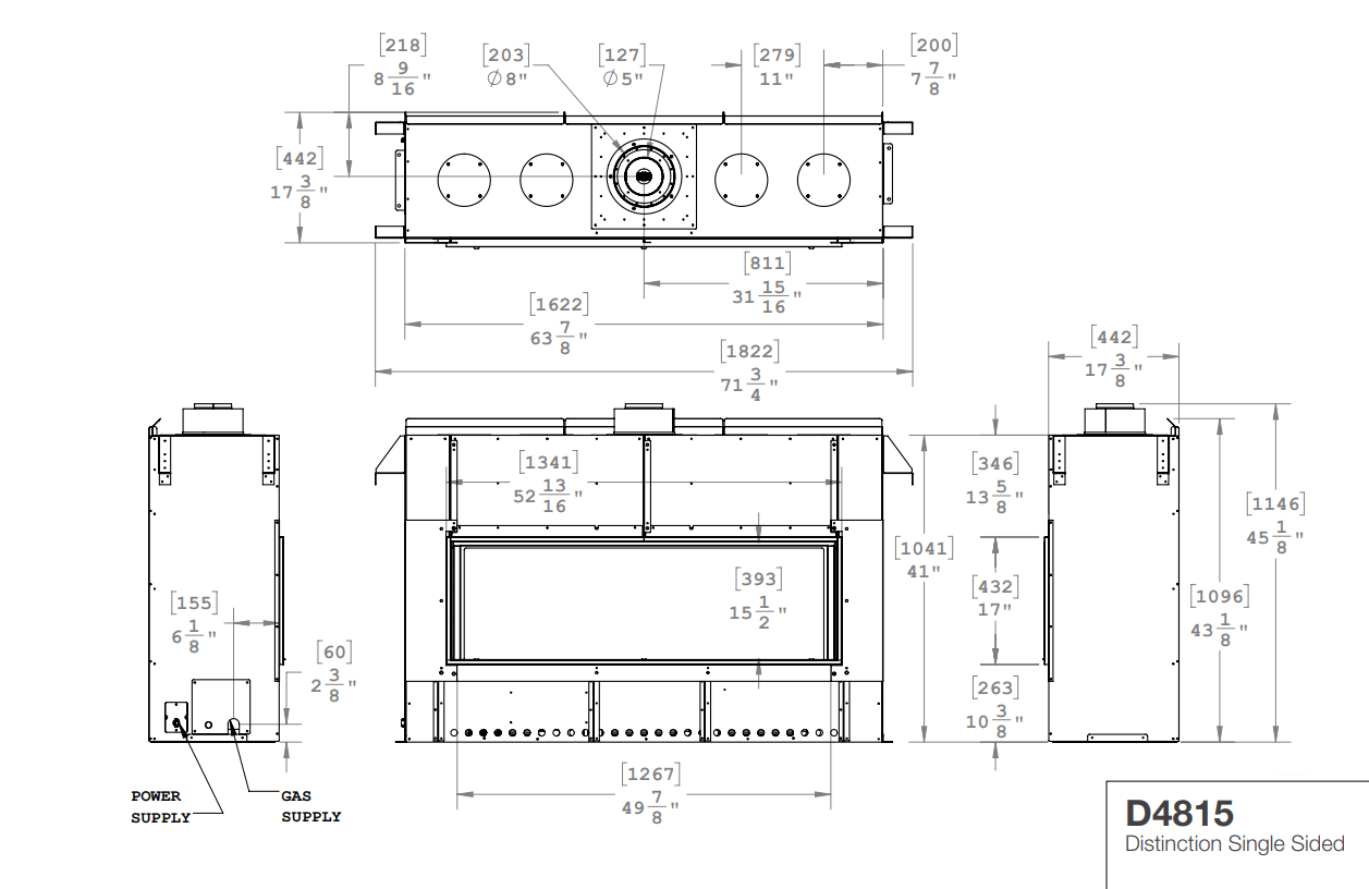 Montigo Distinction D4815 Modern Gas Fireplace
