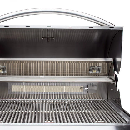 Blaze Grill Package - Professional LUX 34" 3-Burner Built-In Natural Gas Grill, Side Burner and Beverage Center in Stainless Steel