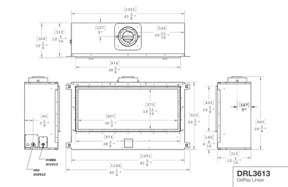 Montigo DelRay Linear DRL3613 Gas Fireplace
