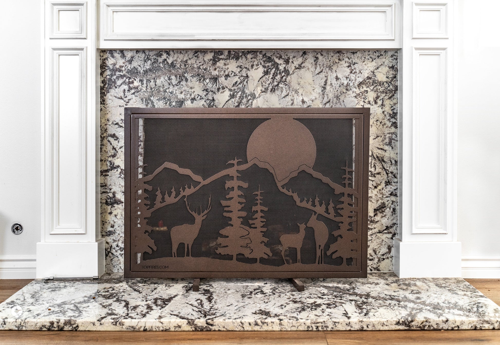 Fireplace Screen 40" X 30" by The Outdoor Plus - Powder Coated | American Fire Features