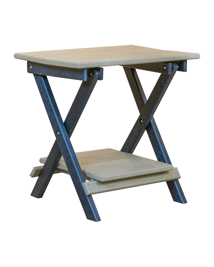 Deluxe Folding End Table W/Shelf