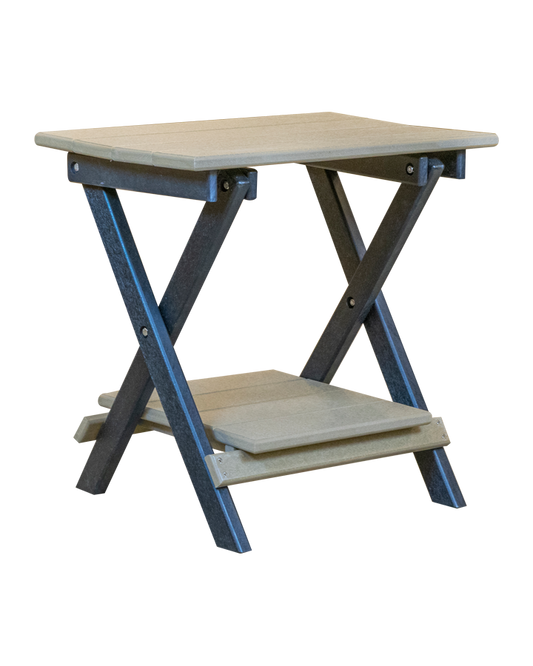 Deluxe Folding End Table W/Shelf