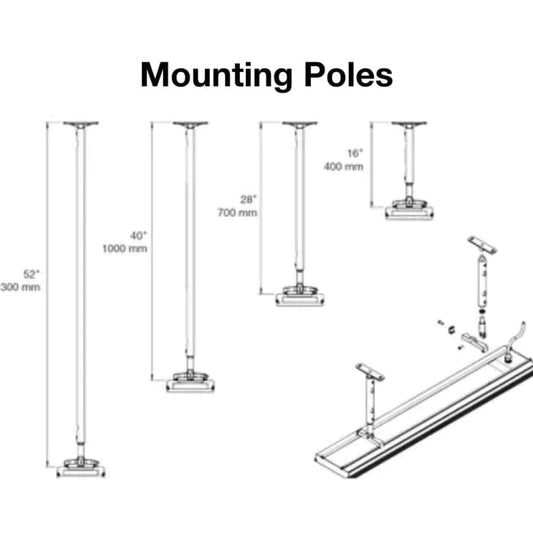 Dimplex 12" Silver Extension Mounting Pole Kit for DLW Series