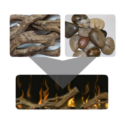 Dimplex Driftwood and River Rock Ember Bed for 50" Ignite XL / Evolve Fireplace