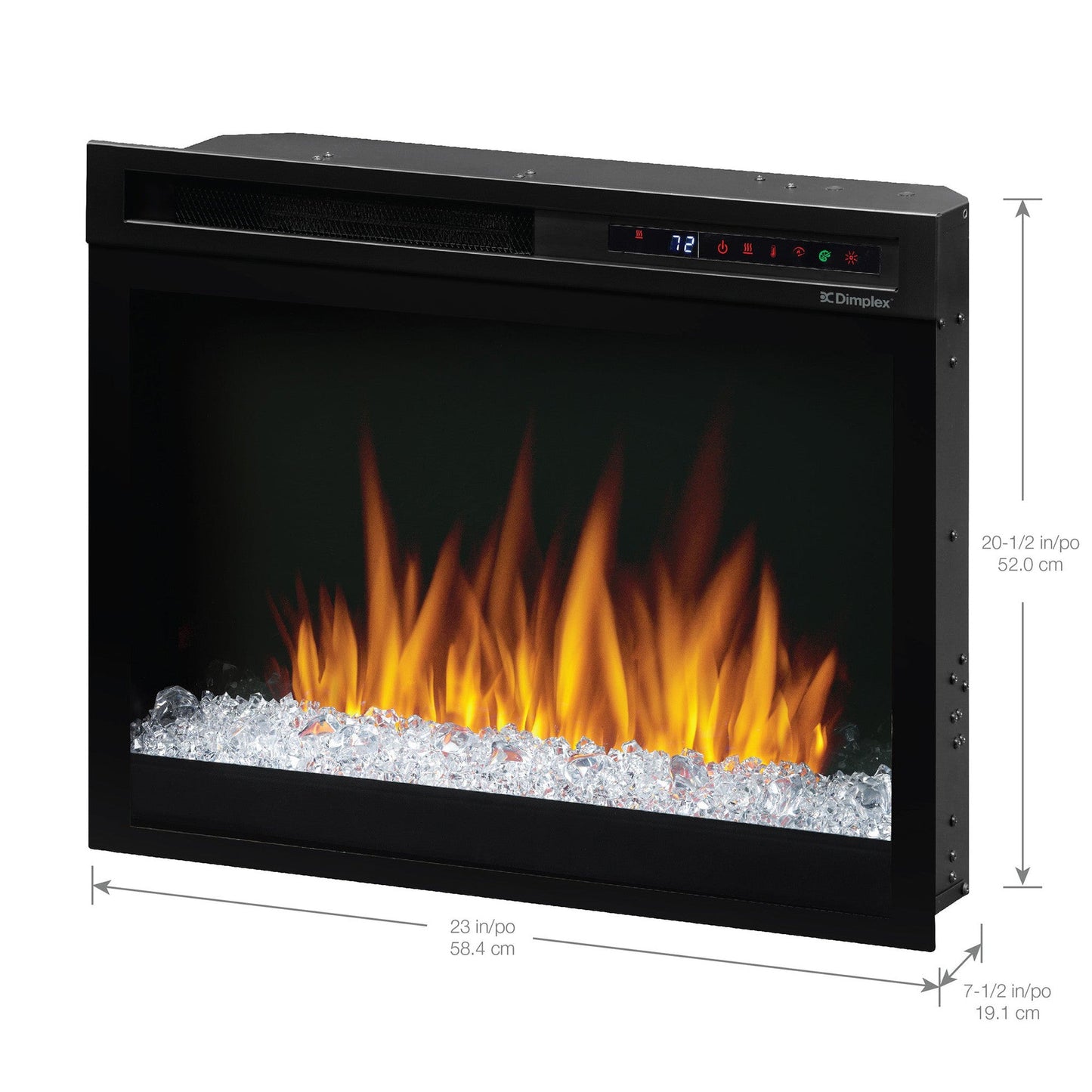 Dimplex Nova 23" Plug-in Electric Firebox With Acrylic Crystals Ember Bed