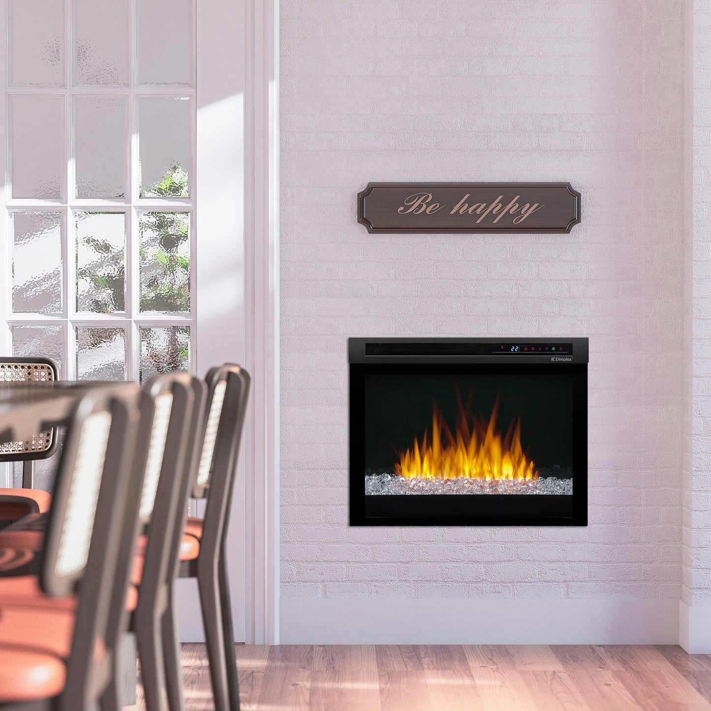 Dimplex Nova 23" Plug-in Electric Firebox With Acrylic Crystals Ember Bed