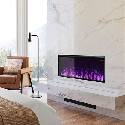 Dimplex Optimyst Linear 46" Electric Fireplace With Acrylic Ice and Driftwood Media