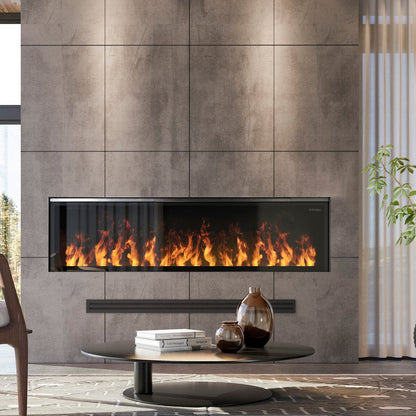 Dimplex Optimyst Linear 66" Electric Fireplace With Acrylic Ice and Driftwood Media