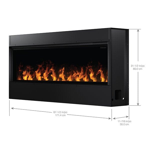 Dimplex Optimyst Linear 66" Electric Fireplace With Acrylic Ice and Driftwood Media