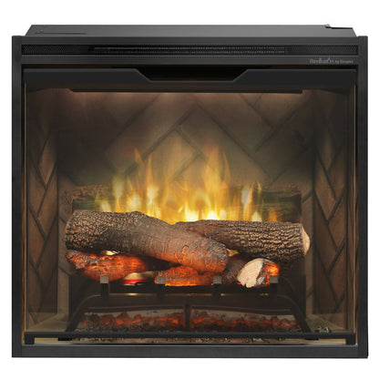 Dimplex Revillusion 24" Built-in Electric Firebox With Herringbone Brick Interior