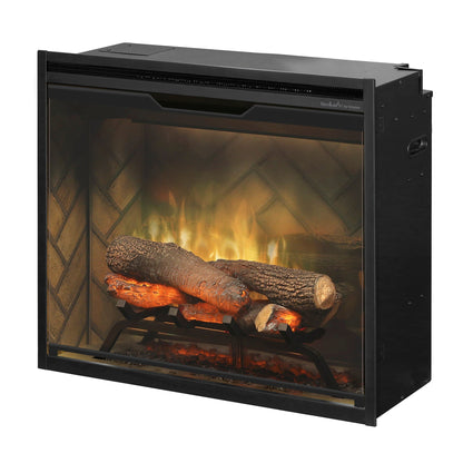 Dimplex Revillusion 24" Built-in Electric Firebox With Herringbone Brick Interior