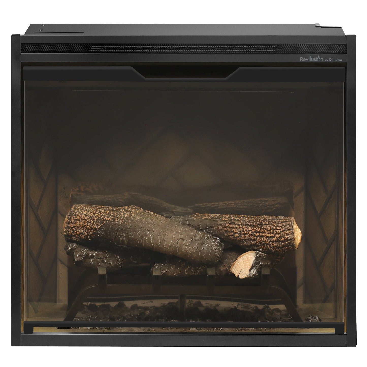 Dimplex Revillusion 24" Built-in Electric Firebox With Herringbone Brick Interior