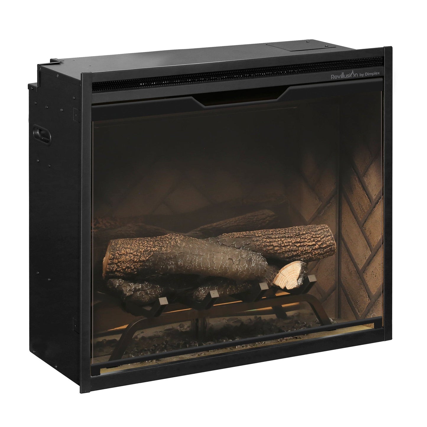 Dimplex Revillusion 24" Built-in Electric Firebox With Herringbone Brick Interior