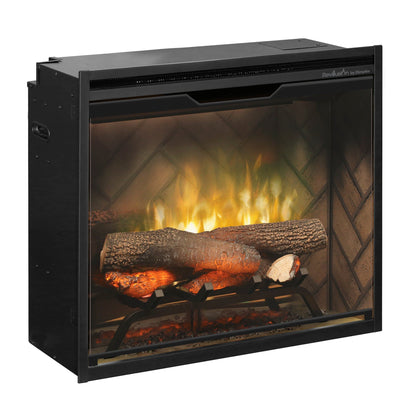 Dimplex Revillusion 24" Built-in Electric Firebox With Herringbone Brick Interior