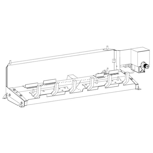 Empire 18" Millivolt Control With On/Off Switch, Natural Gas Vented Slope Glaze Burner