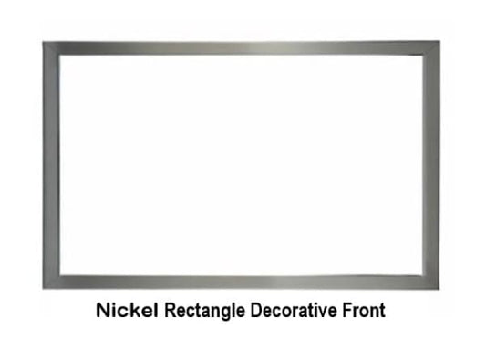 Empire 1.5" Brushed Nickel Rectangle Front for 42" Tahoe Clean Face Luxury Fireplace