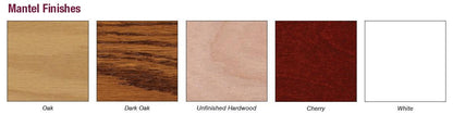 Empire 24" Standard Cabinet Mantel With Base in Dark Oak Finish
