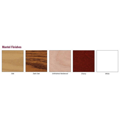 Empire 32" Standard Cabinet Mantel With Base in Cherry Finish