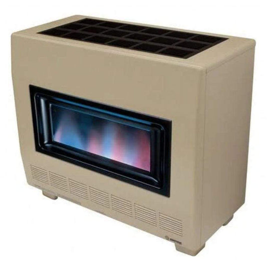 Empire 34" 50,000 BTU Hydraulic Thermostat Control, Propane Gas Visual Flame Room Heater With Blower