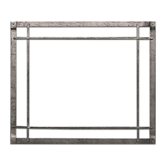Empire 36" Distressed Pewter Rectangle Forged Iron Inset for Rushmore DVCT36 Direct Vent Fireplace