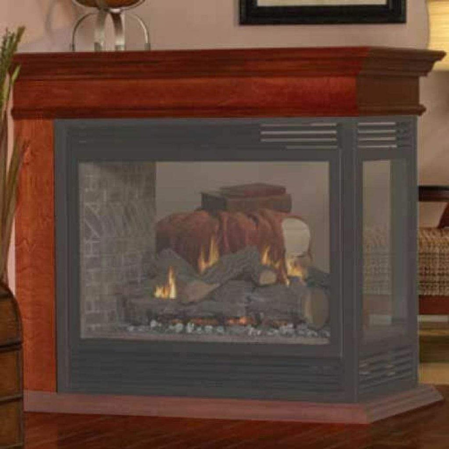 Empire 36" White Mantel Top for Peninsula Fireplace