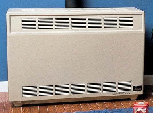 Empire 37" 35,000 BTU Beige Standing Pilot Hydraulic Thermostat Control, Natural Gas Console Vented Room Heater
