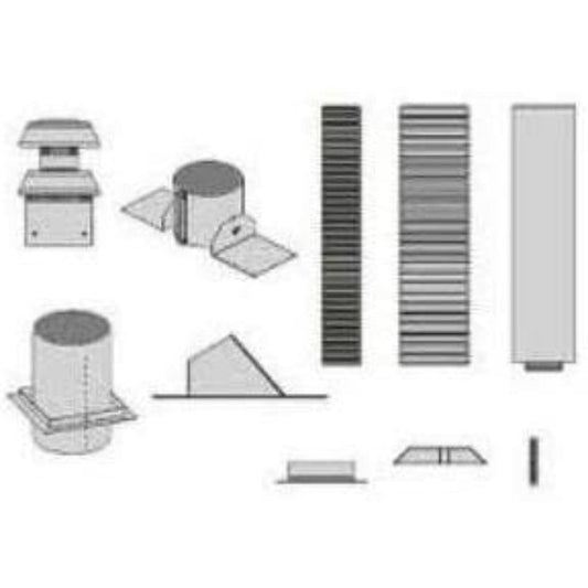Empire 4 x 6 5/8 Direct Vent Flex Vent Kit Horizontal Round