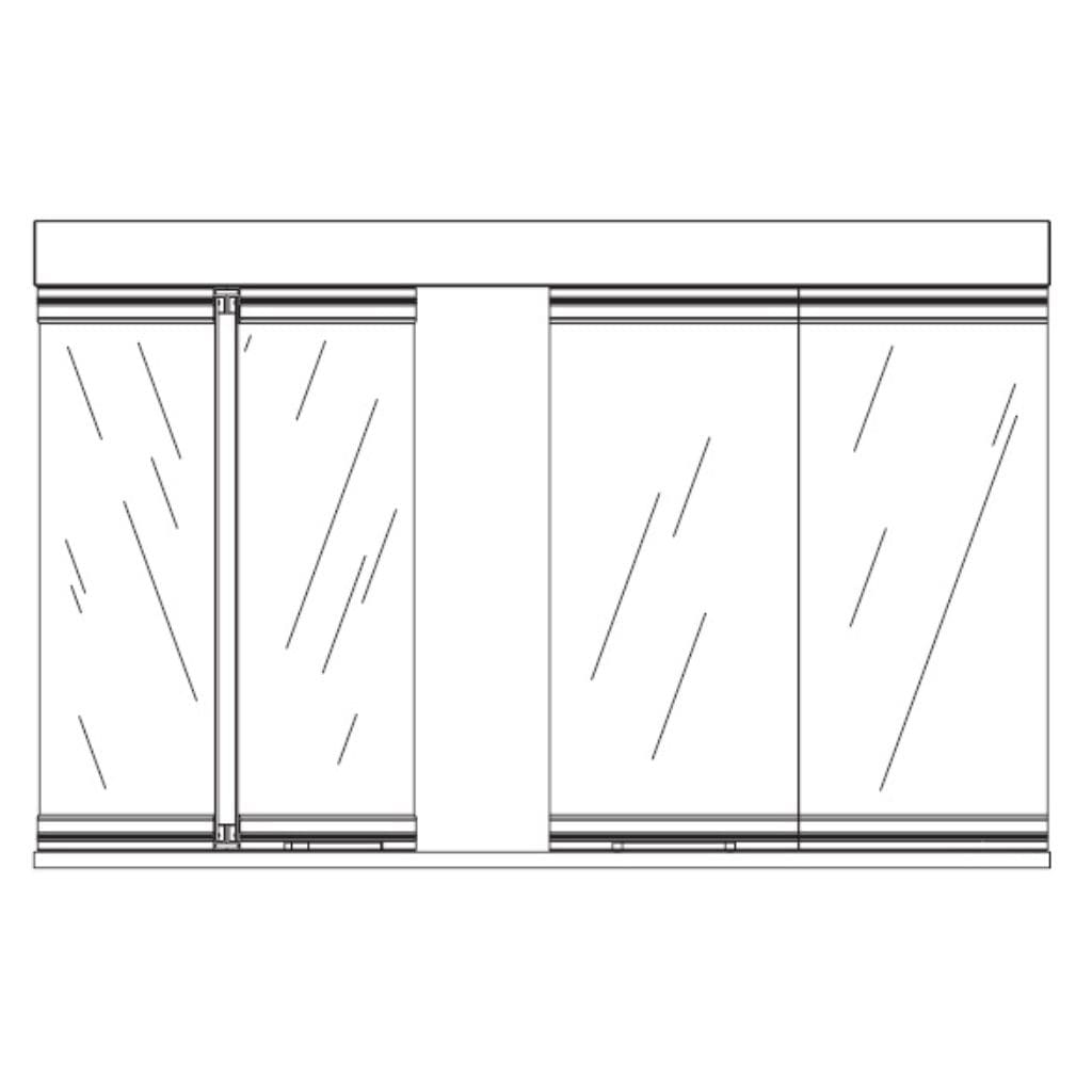 Empire Bi-Fold Black Glass Doors for 36" Keystone B-Vent Deluxe Fireplace