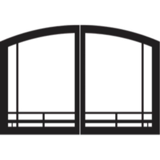 Empire Black Mission Arch Door Set for 32" Tahoe Deluxe Fireplace