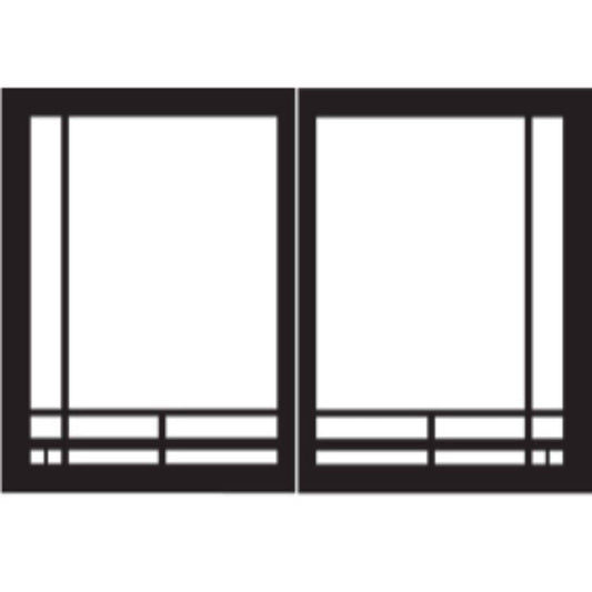 Empire Black Mission Rectangle Door Set for 32" Tahoe Deluxe Fireplace
