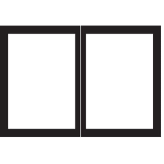 Empire Black Rectangle Door Set for 34"/36" Fireplaces