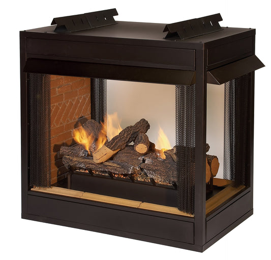 Empire Breckenridge 36" Louvered Front Vent Free Peninsula Premium Firebox