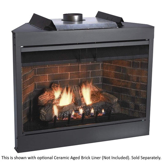 Empire Keystone 42" Millivolt Control With Louver, Natural Gas B-Vent Premium Fireplace