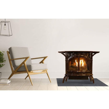 Empire Spirit 28" 25,000 BTU Matte Black Finish Intermittent Pilot Control With On/Off Switch, Propane Gas Vent Free Cast Iron Medium Stove