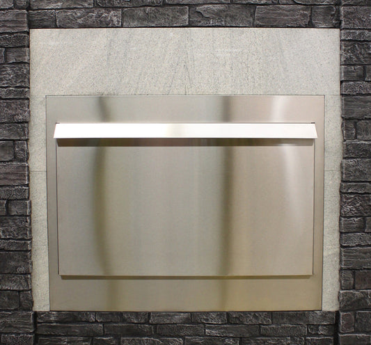 Empire Stainless Steel Weather Door for 60" Carol Rose Coastal Outdoor Linear See Through Fireplace