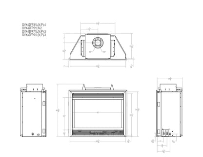 Empire Tahoe 42" Intermittent Pilot Control With On/Off Switch and Blower, Natural Gas Direct Vent Luxury Fireplace