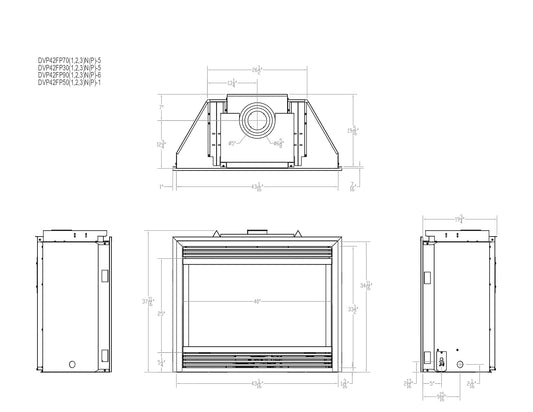 Empire Tahoe 42" Intermittent Pilot Control With On/Off Switch and Blower, Propane Gas Direct Vent Premium Fireplace