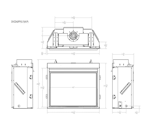Empire Tahoe Clean Face 42" Intermittent Pilot Control With On/Off Switch, Natural Gas Direct Vent Deluxe Fireplace
