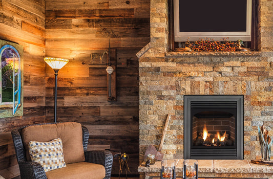 Empire Vail 24" Millivolt Control With On/Off Switch and Slope Glaze Burner, Propane Gas Vent Free Premium Fireplace