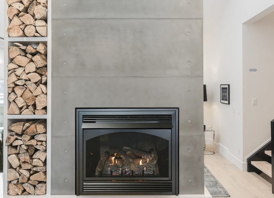 Empire Vail 32" Millivolt Control With On/Off Switch and Blower, Propane Gas Vent Free Premium Fireplace