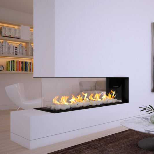 Flare Room Definer Linear Fireplace w/ 16" Glass