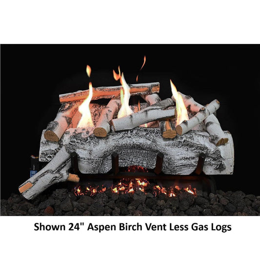 Grand Canyon Aspen Birch 18" White Ventless Gas Logs